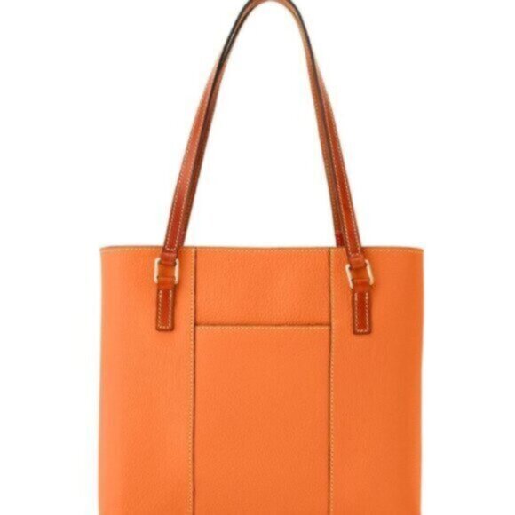 Dooney & Bourke Leather Small Lexington Pebbled Grain Shoulder Handbag Coral - Picture 4 of 13